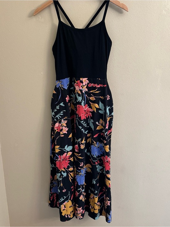 Pact Dresses & Skirts - Pact organic cotton fit & flare midi dress pockets floral earthenware size small
